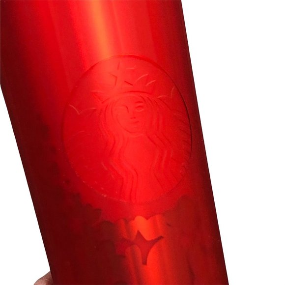 Starbucks 2022 Valentine Red Soft Matte Tumbler Limited Edition Dome Top Hearts - Picture 2 of 5